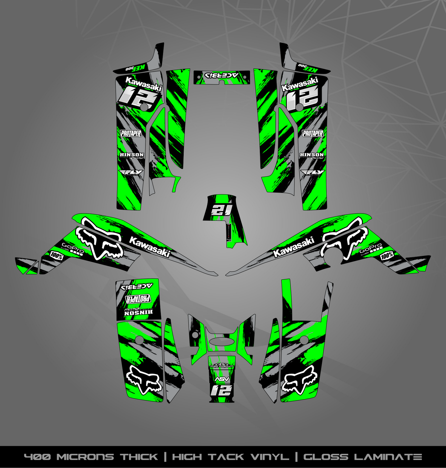 Full Sticker Kit for Kawasaki KEF 300