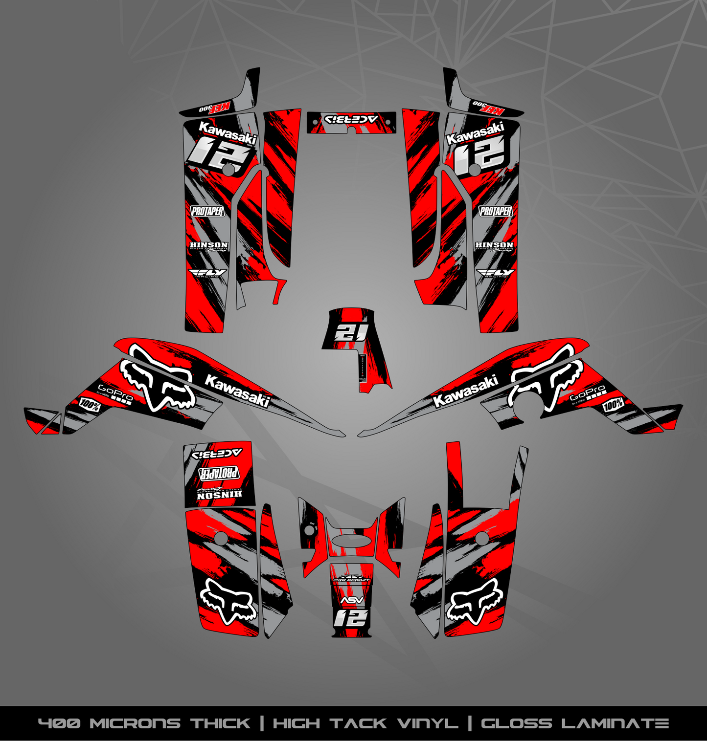 Full Sticker Kit for Kawasaki KEF 300