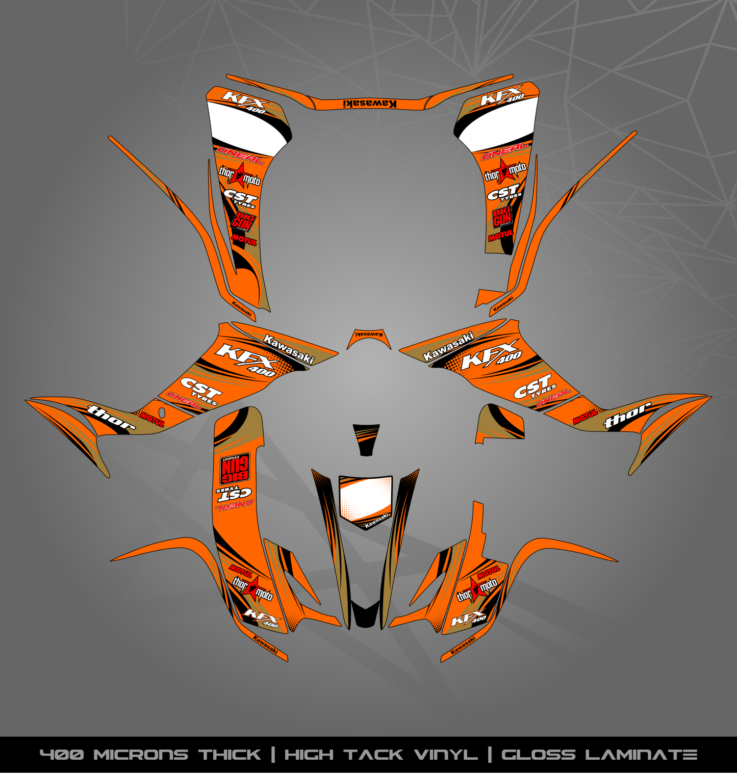 Full Sticker Kit for Kawasaki KFX 400