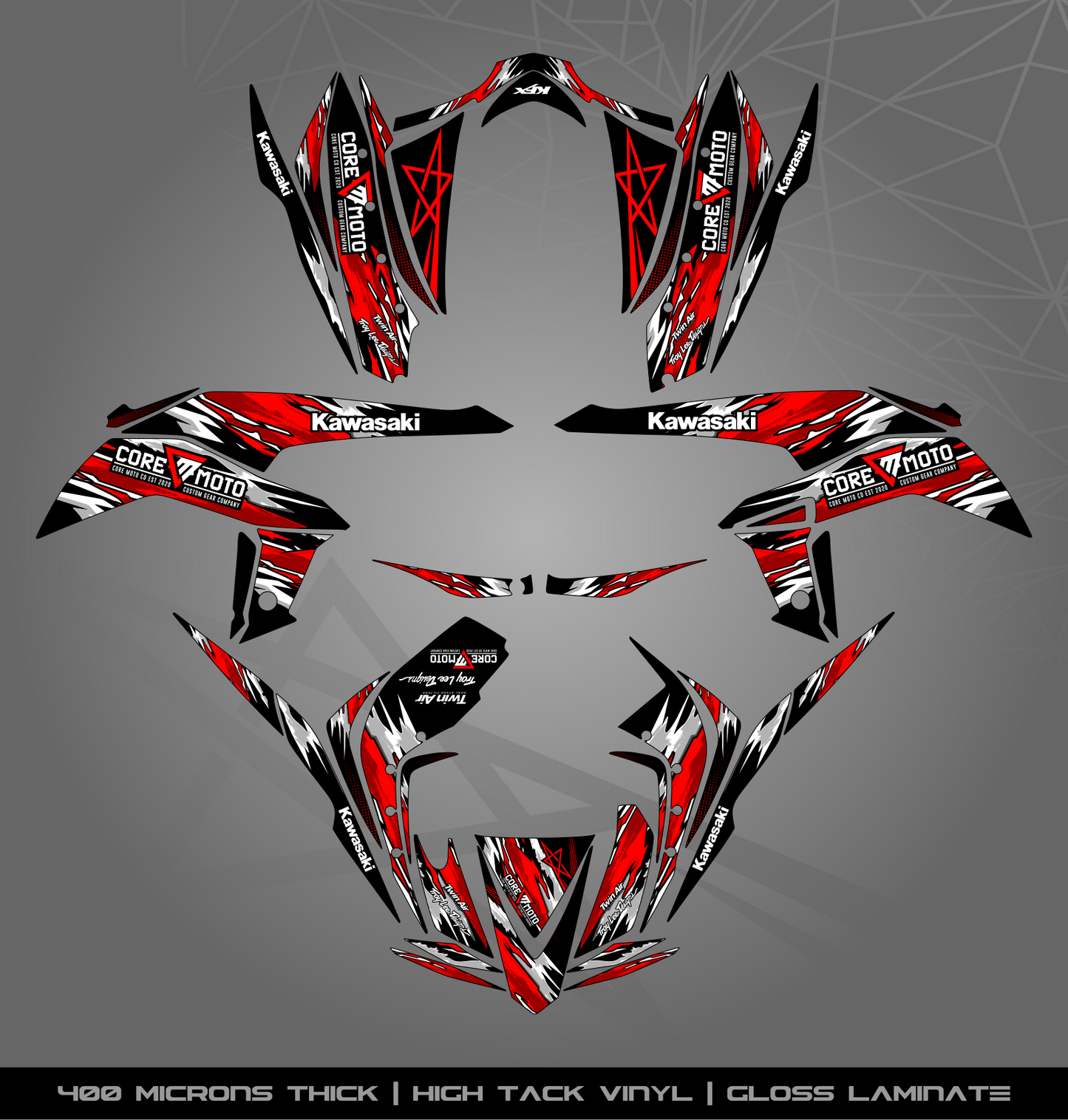 Full Sticker Kit for Kawasaki KFX 450 R