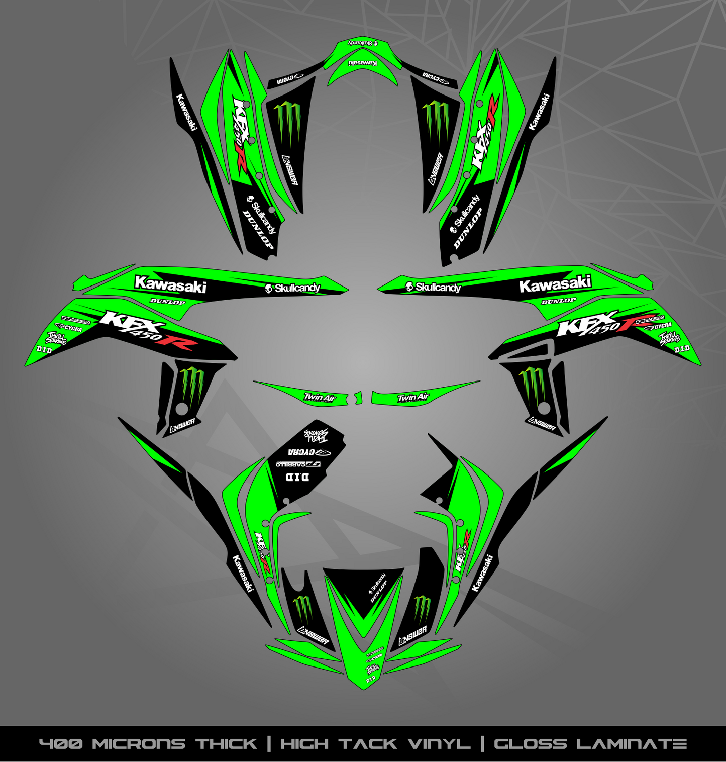 Full Sticker Kit for Kawasaki KFX 450 R