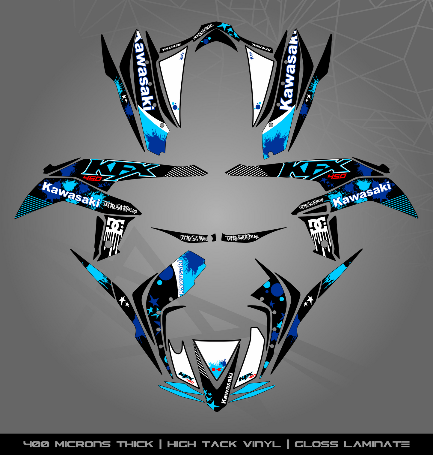 Full Sticker Kit for Kawasaki KFX 450 R