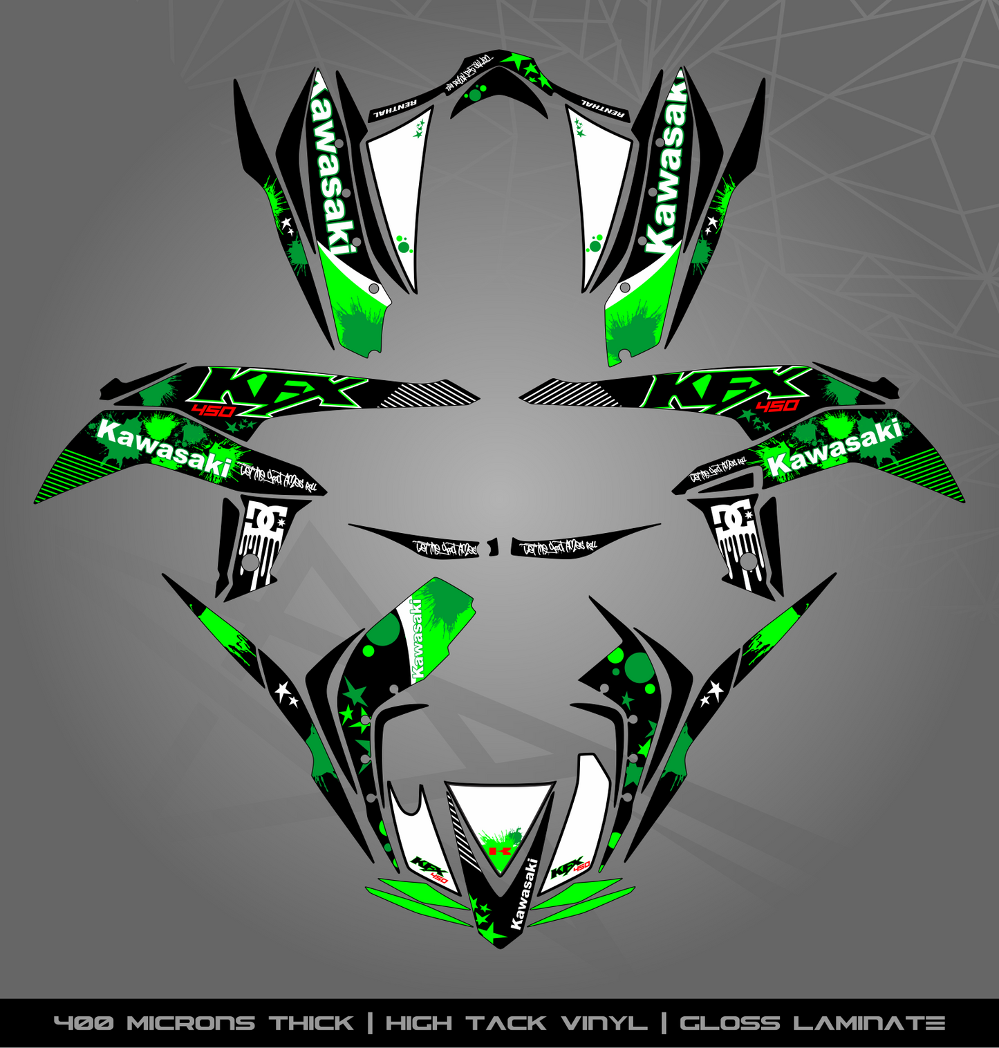 Full Sticker Kit for Kawasaki KFX 450 R