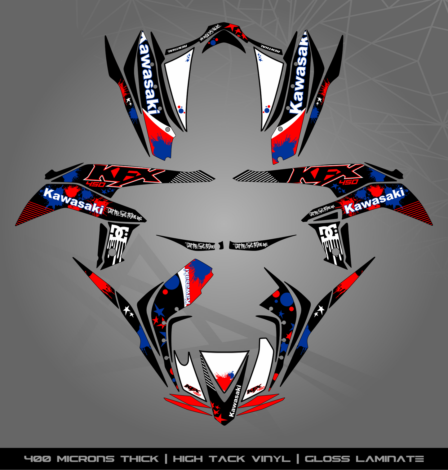 Full Sticker Kit for Kawasaki KFX 450 R