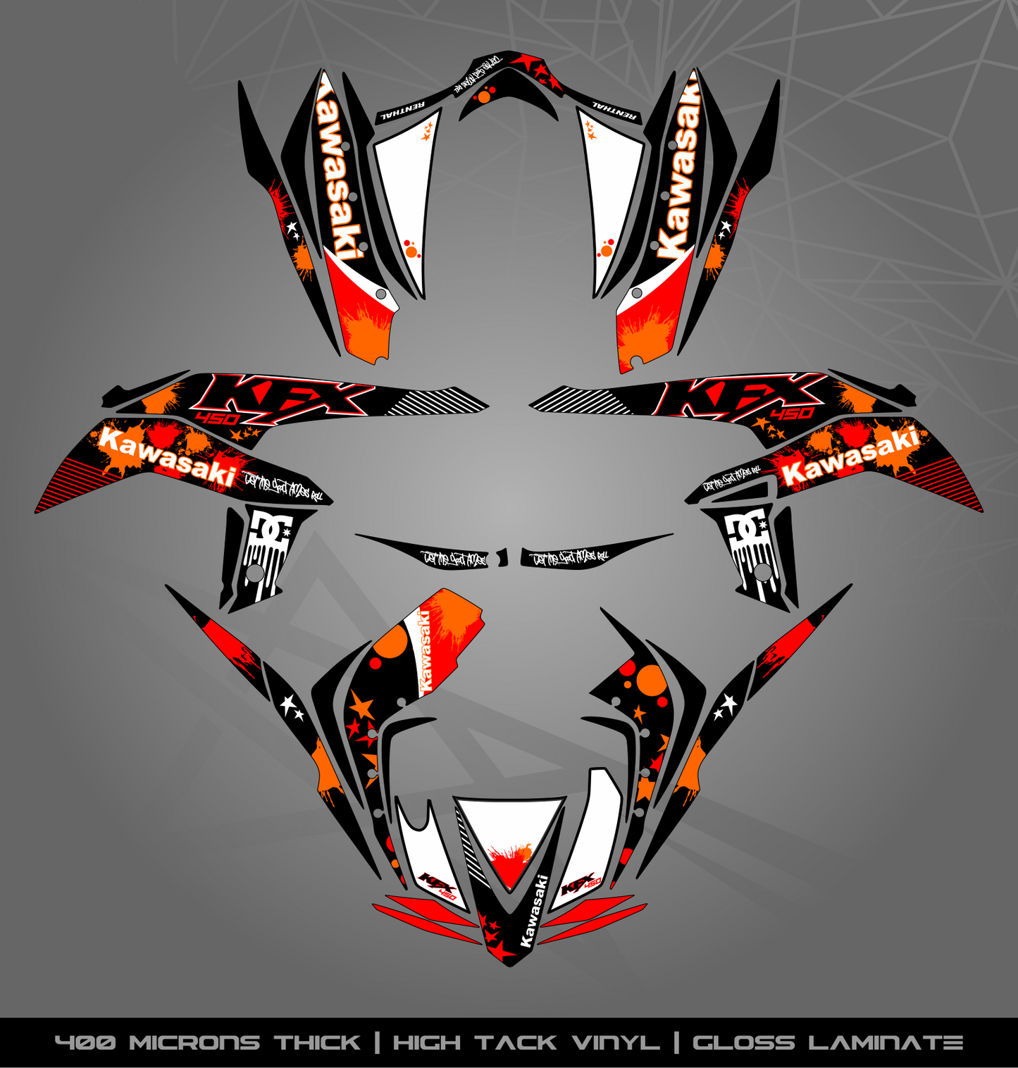 Full Sticker Kit for Kawasaki KFX 450 R