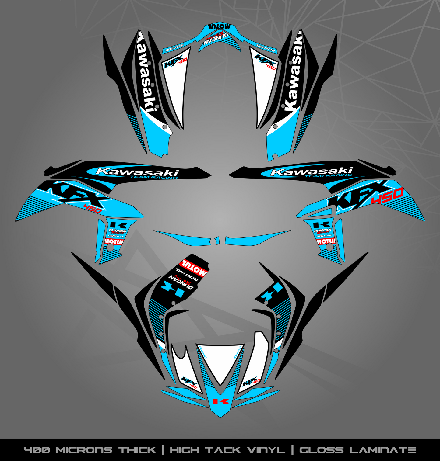 Full Sticker Kit for Kawasaki KFX 450 R