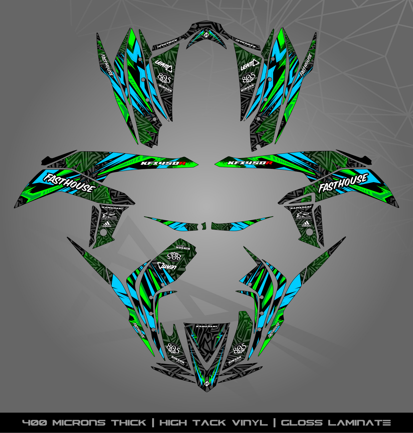 Full Sticker Kit for Kawasaki KFX 450 R