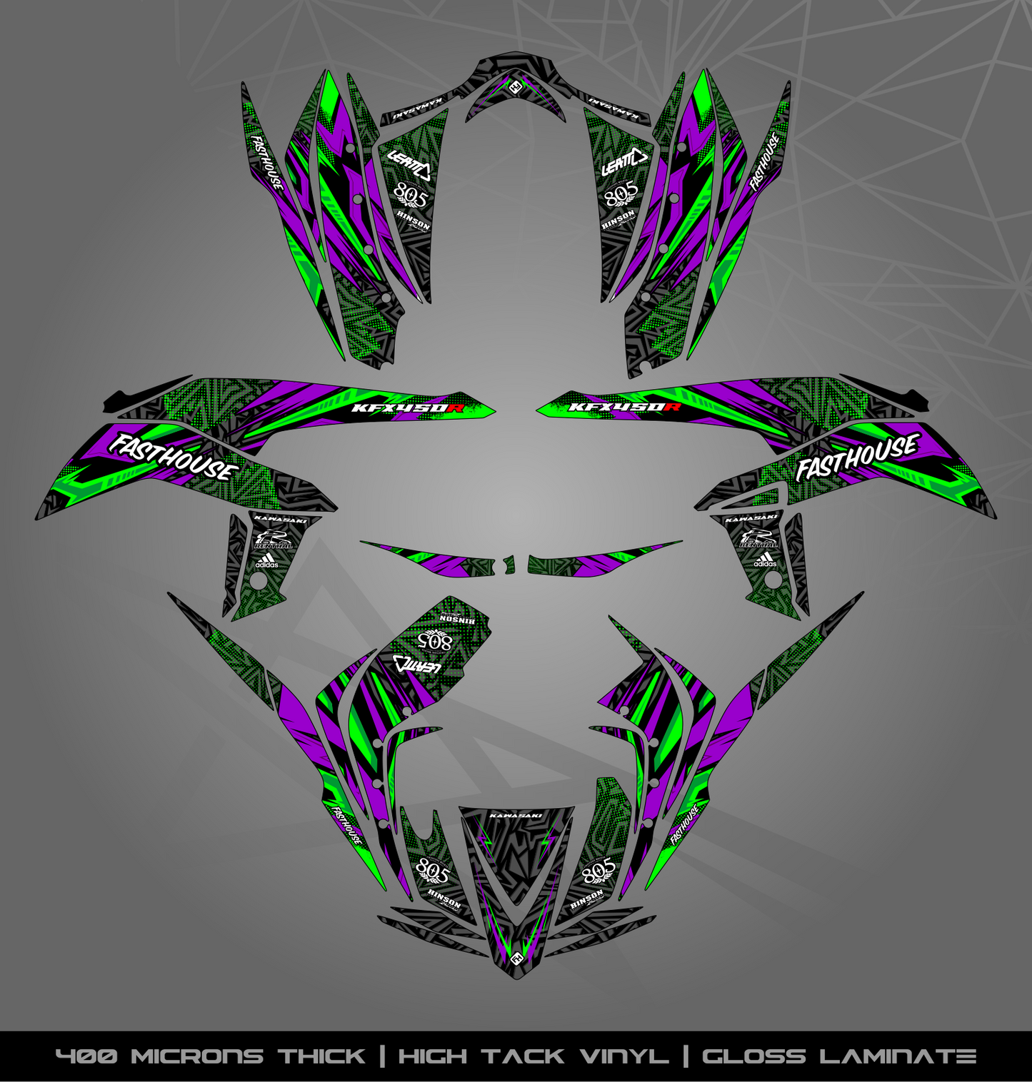 Full Sticker Kit for Kawasaki KFX 450 R