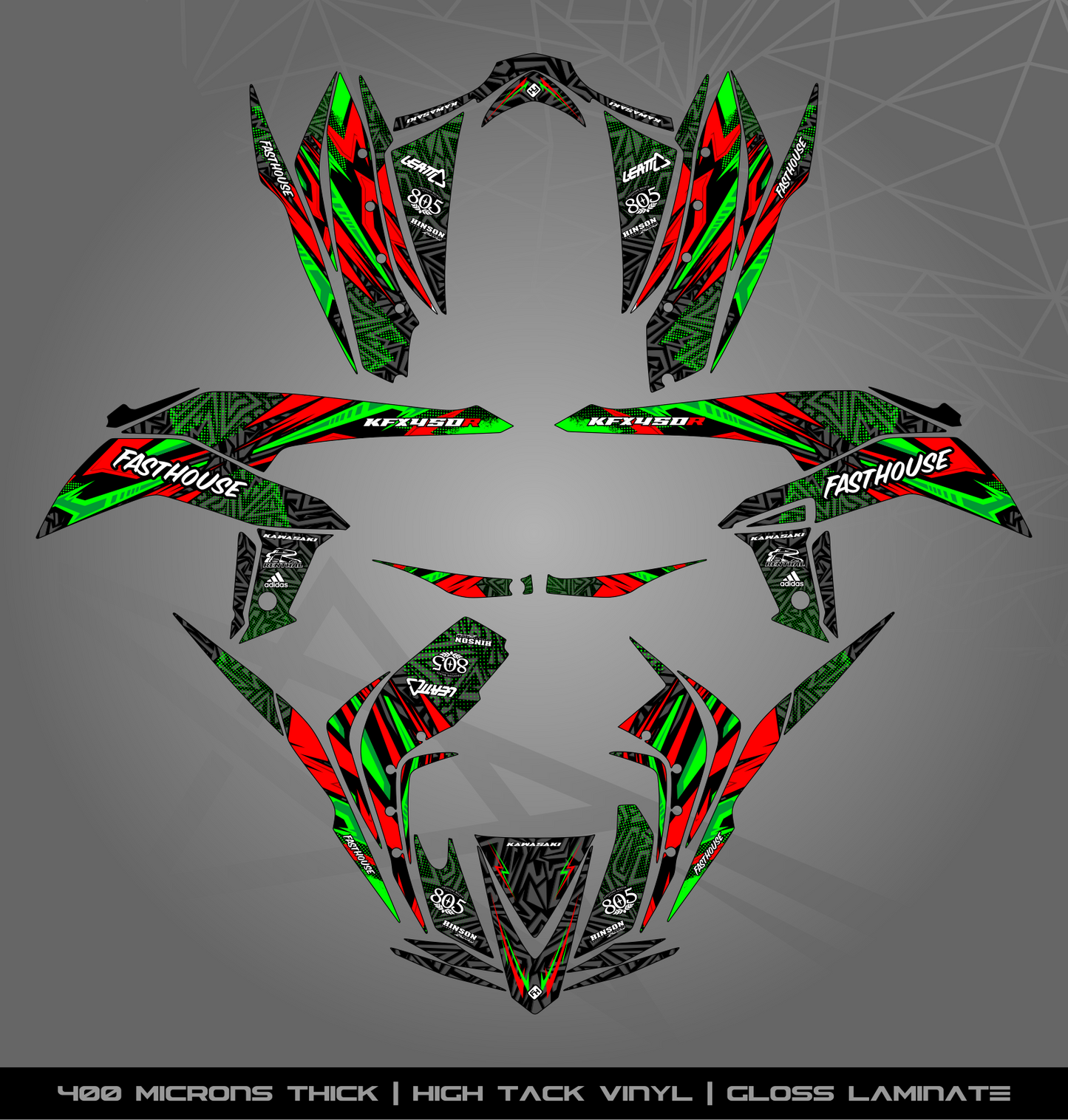 Full Sticker Kit for Kawasaki KFX 450 R