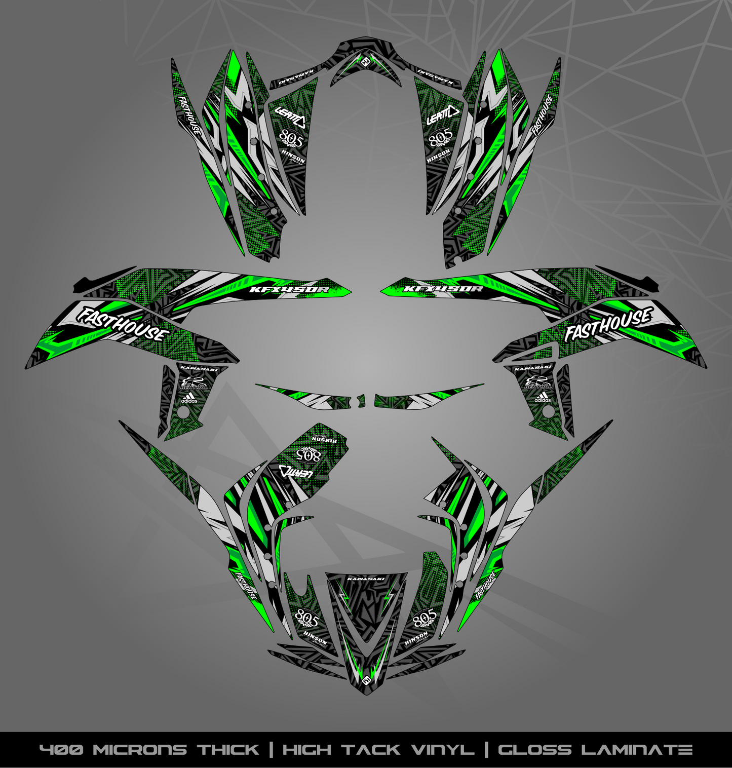 Full Sticker Kit for Kawasaki KFX 450 R
