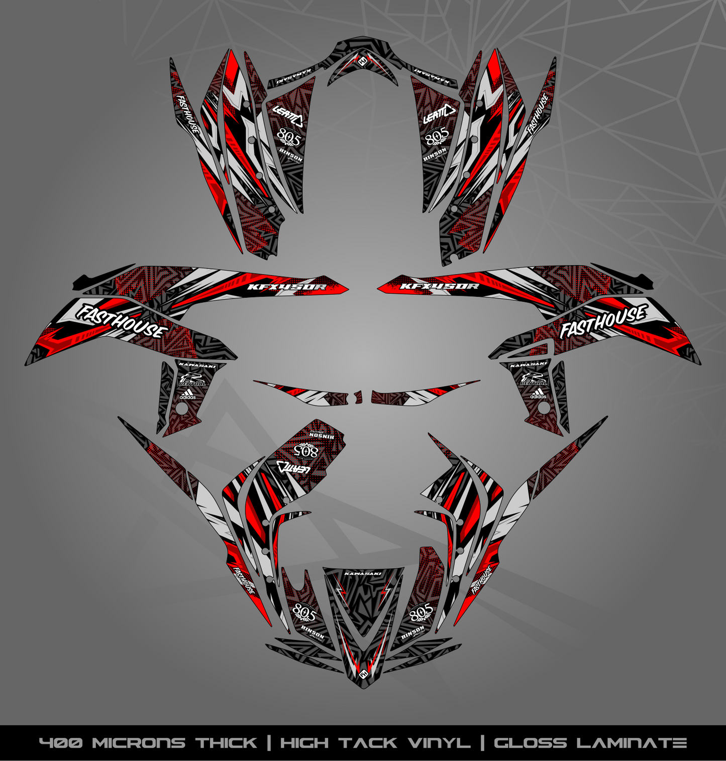 Full Sticker Kit for Kawasaki KFX 450 R