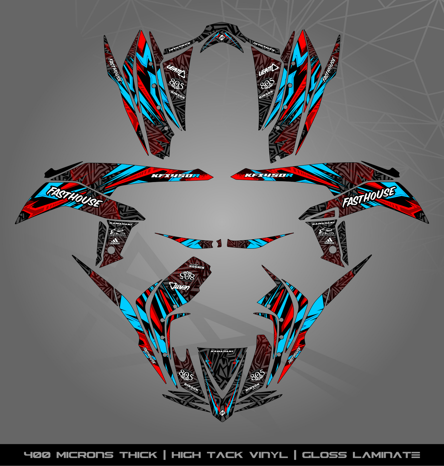 Full Sticker Kit for Kawasaki KFX 450 R