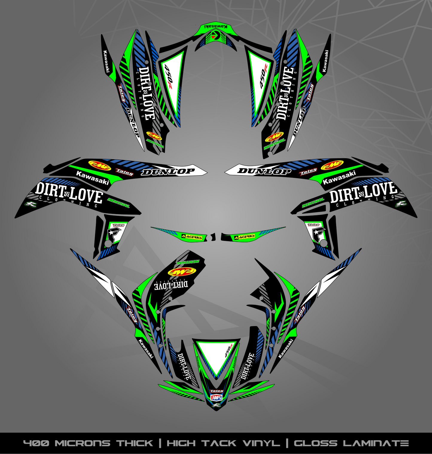Full Sticker Kit for Kawasaki KFX 450 R