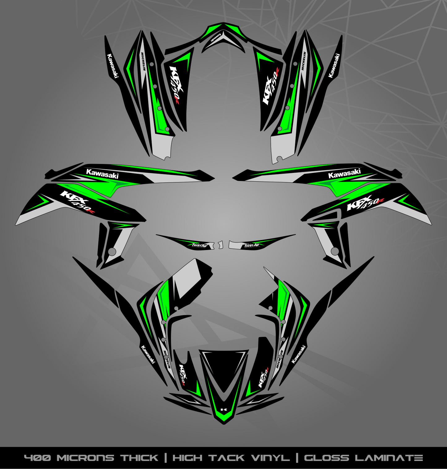 Full Sticker Kit for Kawasaki KFX 450 R
