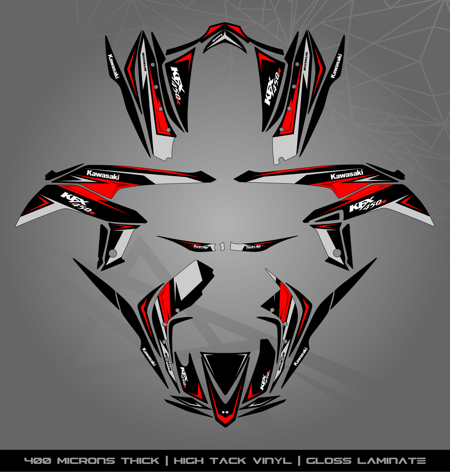 Full Sticker Kit for Kawasaki KFX 450 R