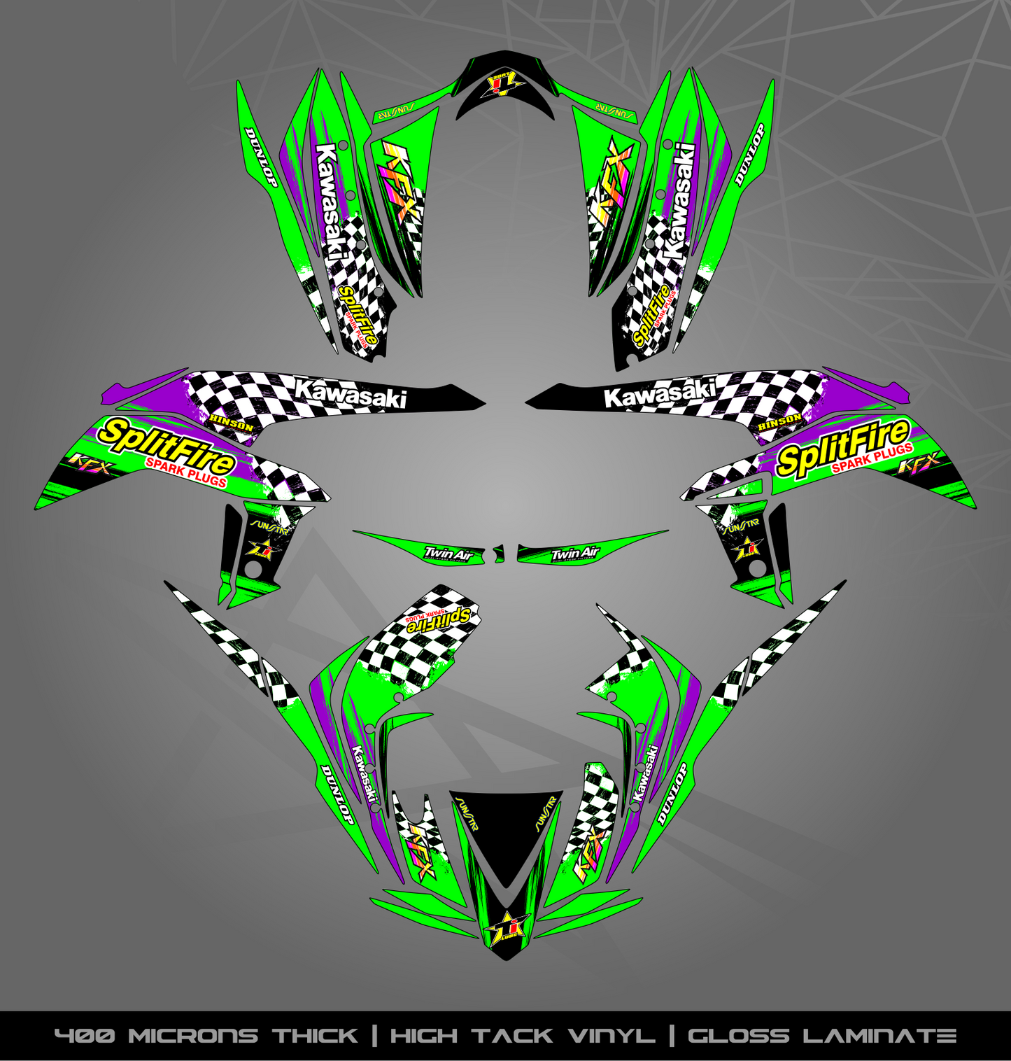 Full Sticker Kit for Kawasaki KFX 450 R
