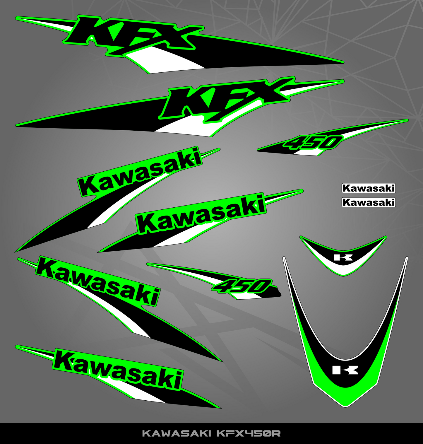 Partial Sticker Kit for Kawasaki KFX 450 R