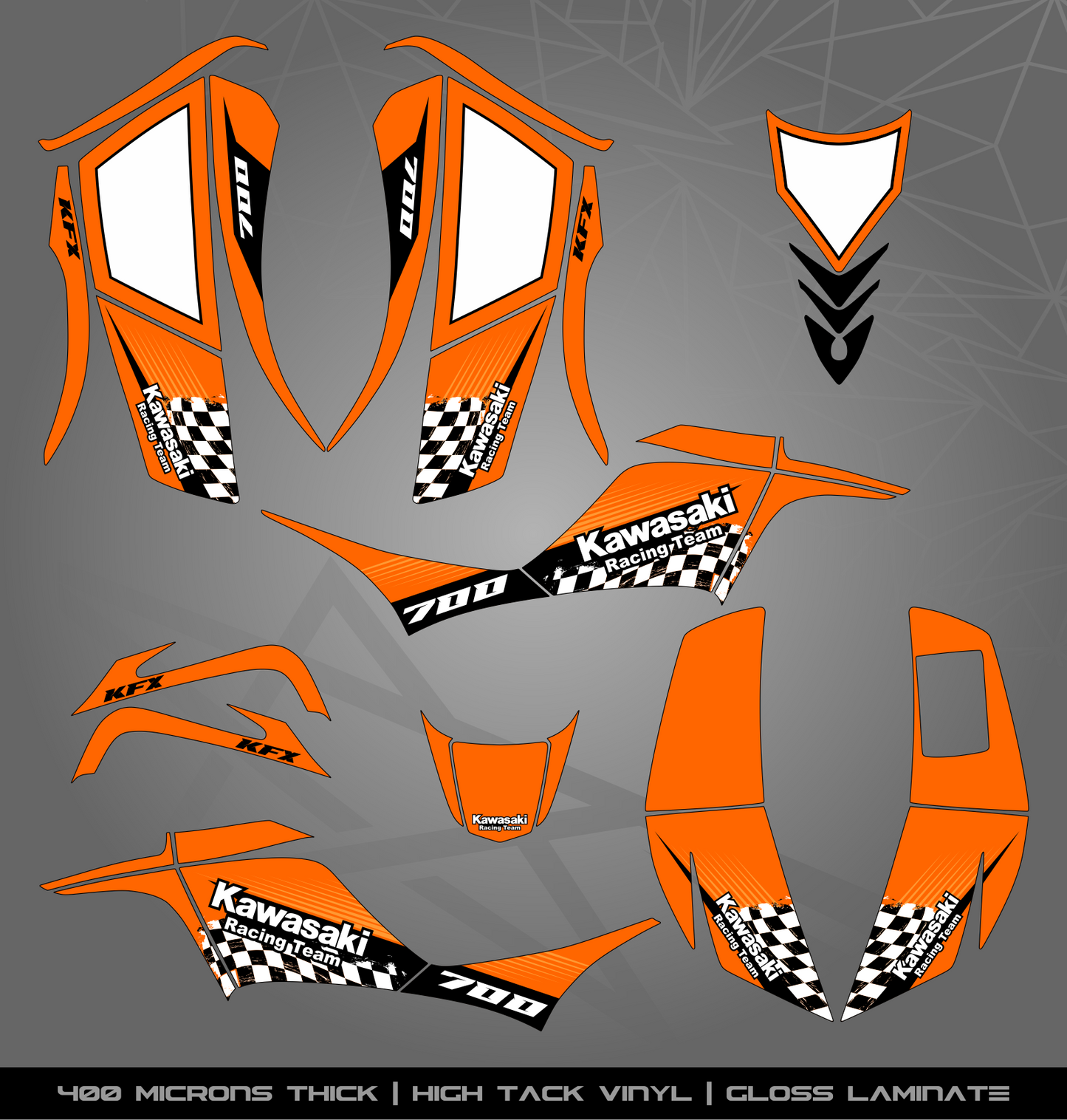 Full Sticker Kit for Kawasaki KFX 700