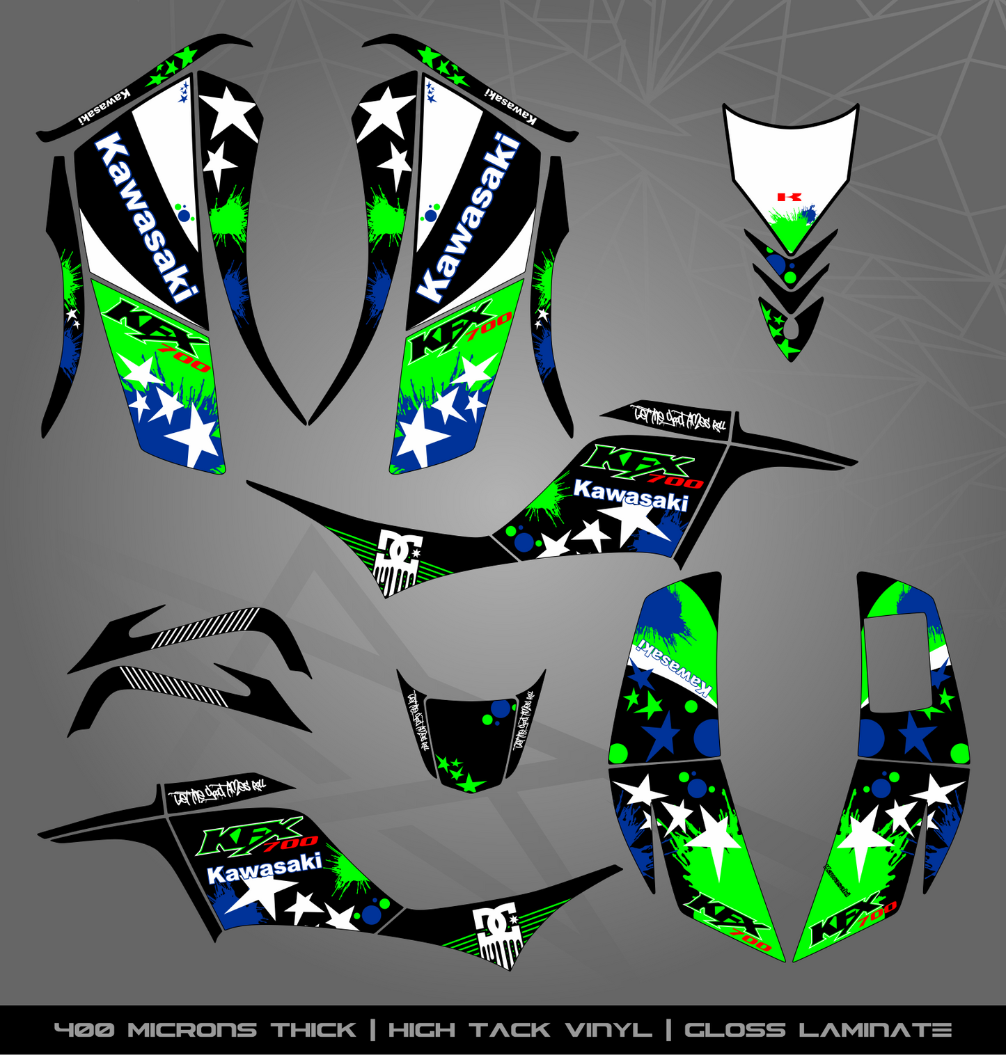Full Sticker Kit for Kawasaki KFX 700