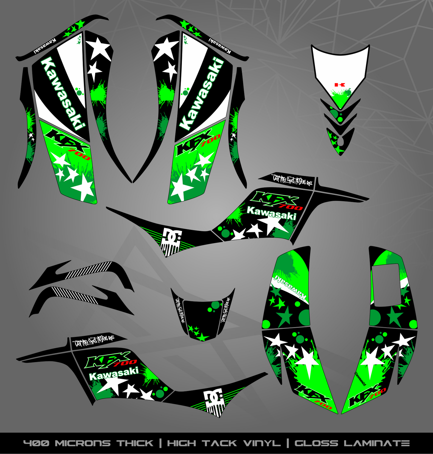 Full Sticker Kit for Kawasaki KFX 700