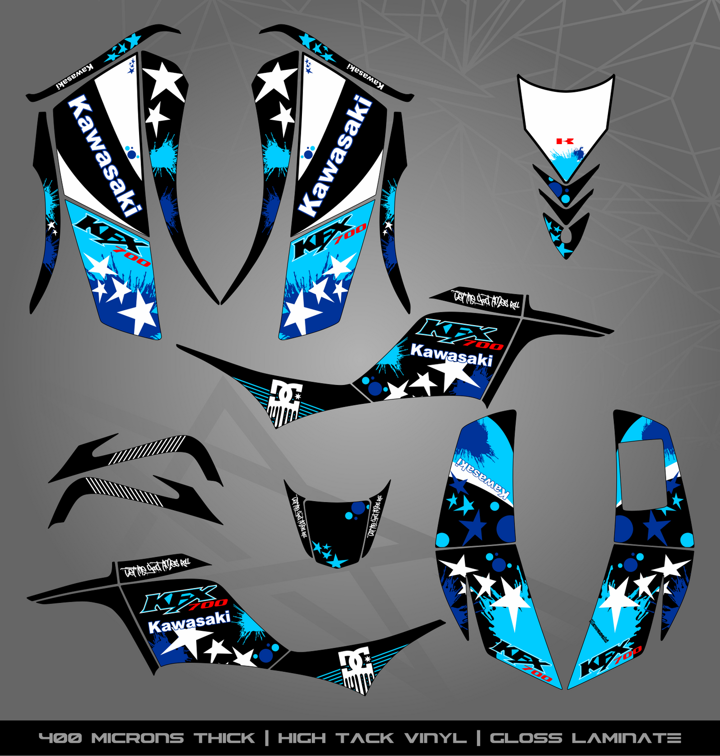 Full Sticker Kit for Kawasaki KFX 700