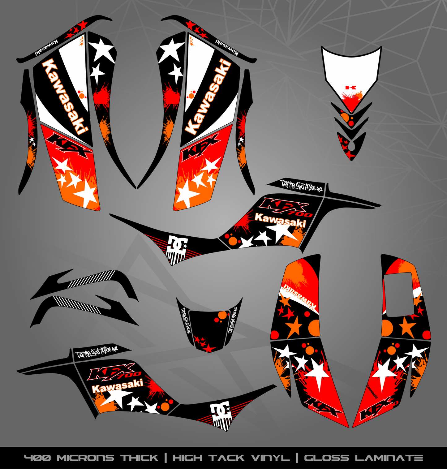 Full Sticker Kit for Kawasaki KFX 700