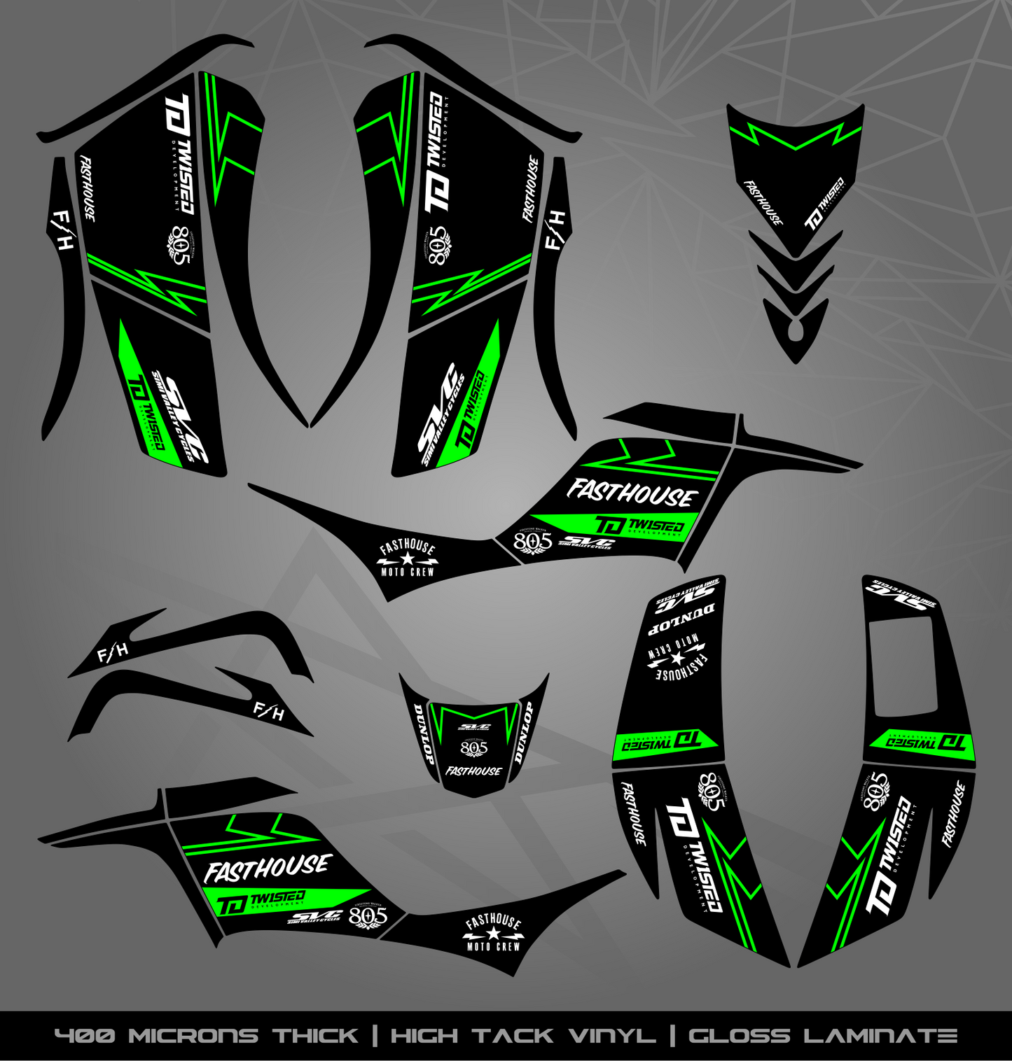 Full Sticker Kit for Kawasaki KFX 700