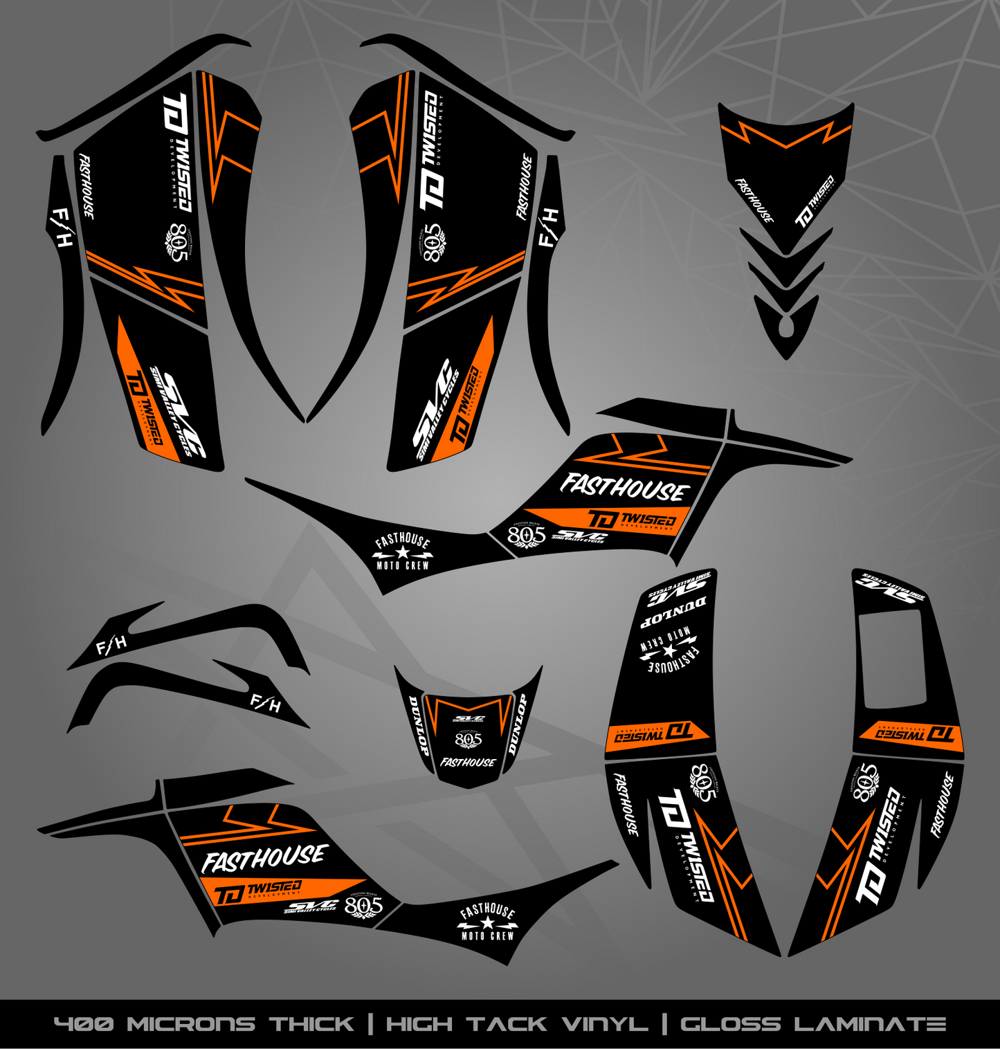 Full Sticker Kit for Kawasaki KFX 700