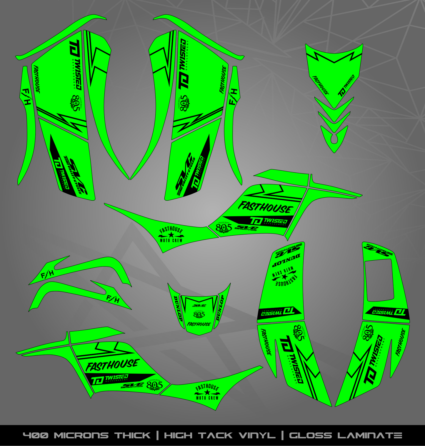 Full Sticker Kit for Kawasaki KFX 700