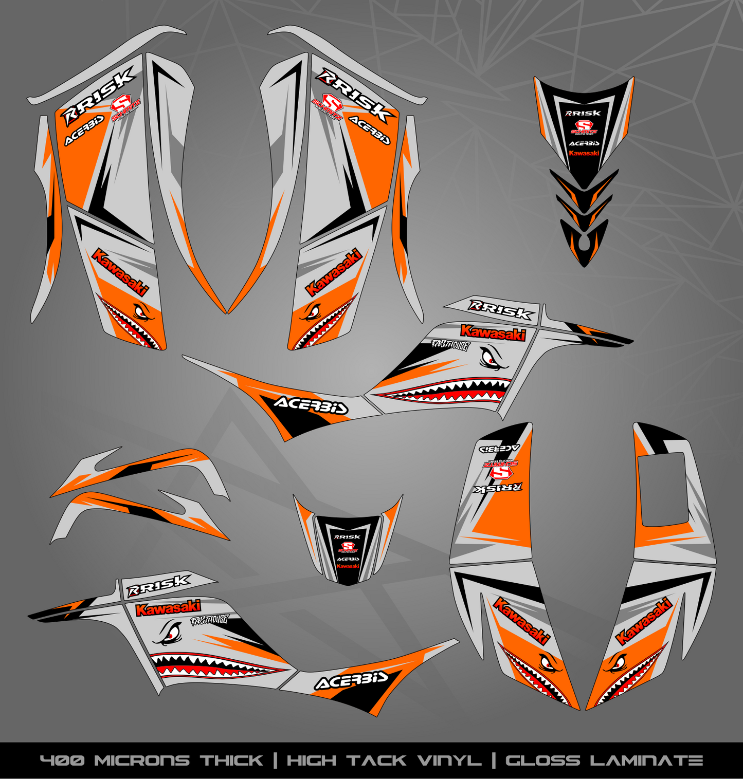 Full Sticker Kit for Kawasaki KFX 700