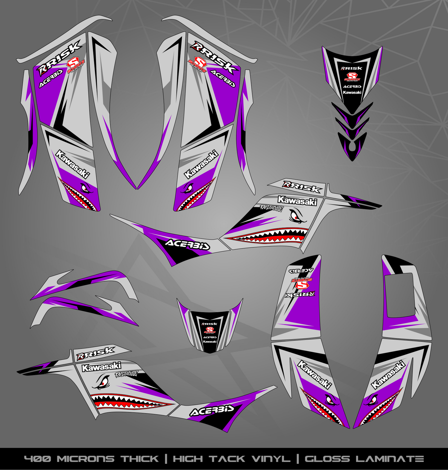 Full Sticker Kit for Kawasaki KFX 700