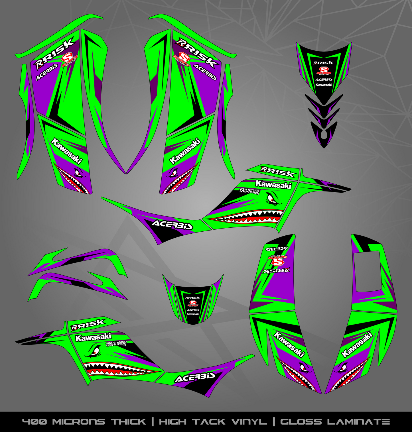 Full Sticker Kit for Kawasaki KFX 700