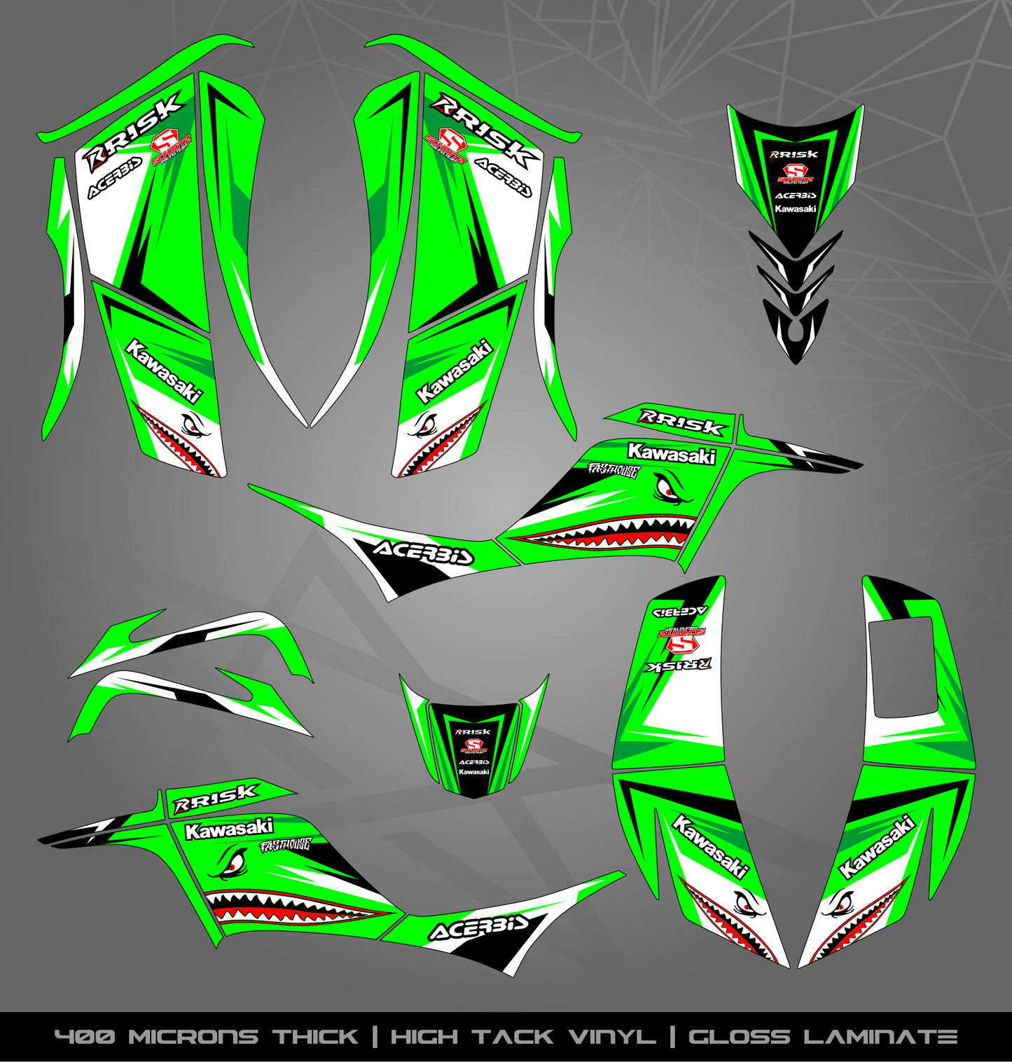 Full Sticker Kit for Kawasaki KFX 700
