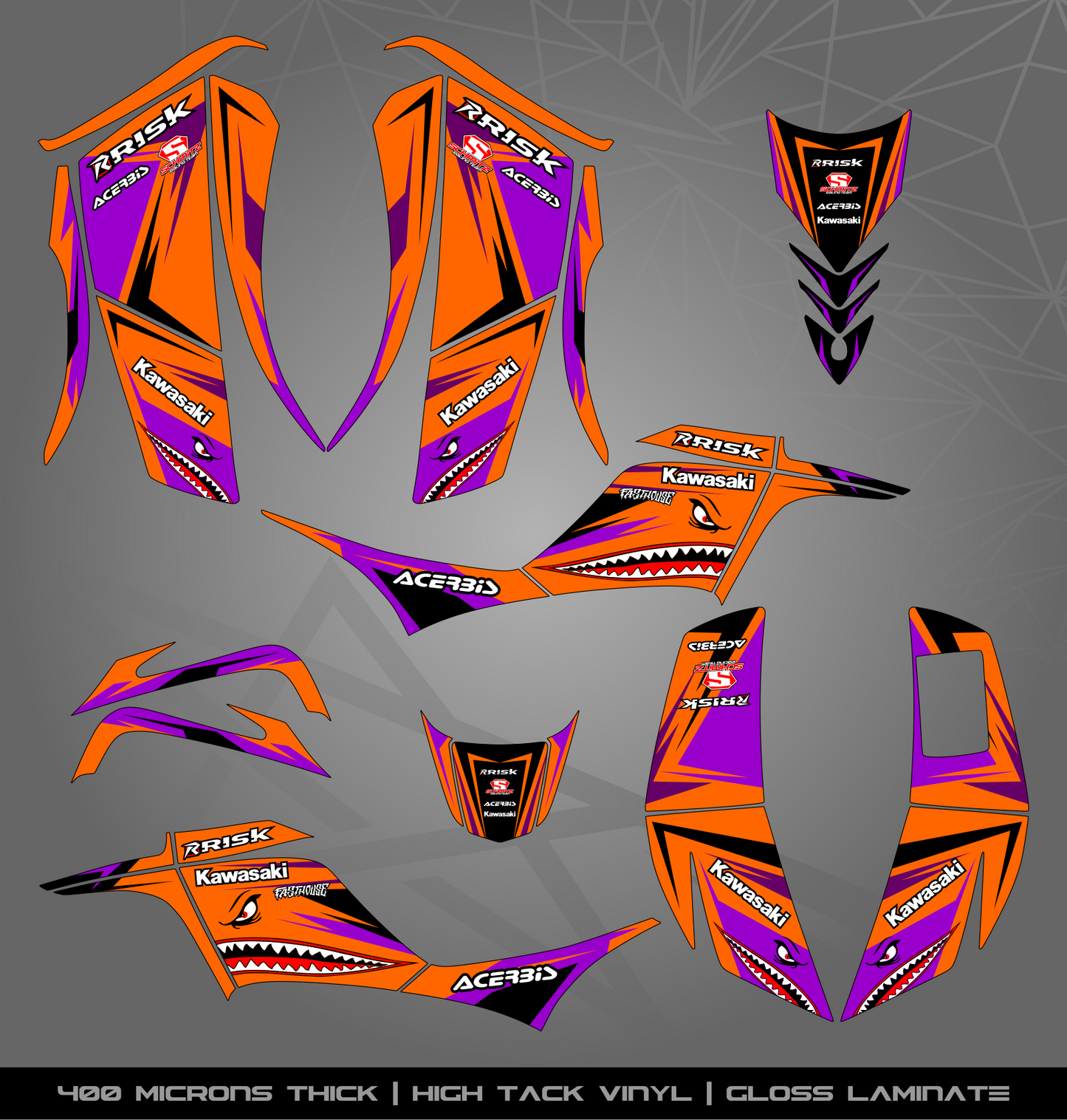 Full Sticker Kit for Kawasaki KFX 700