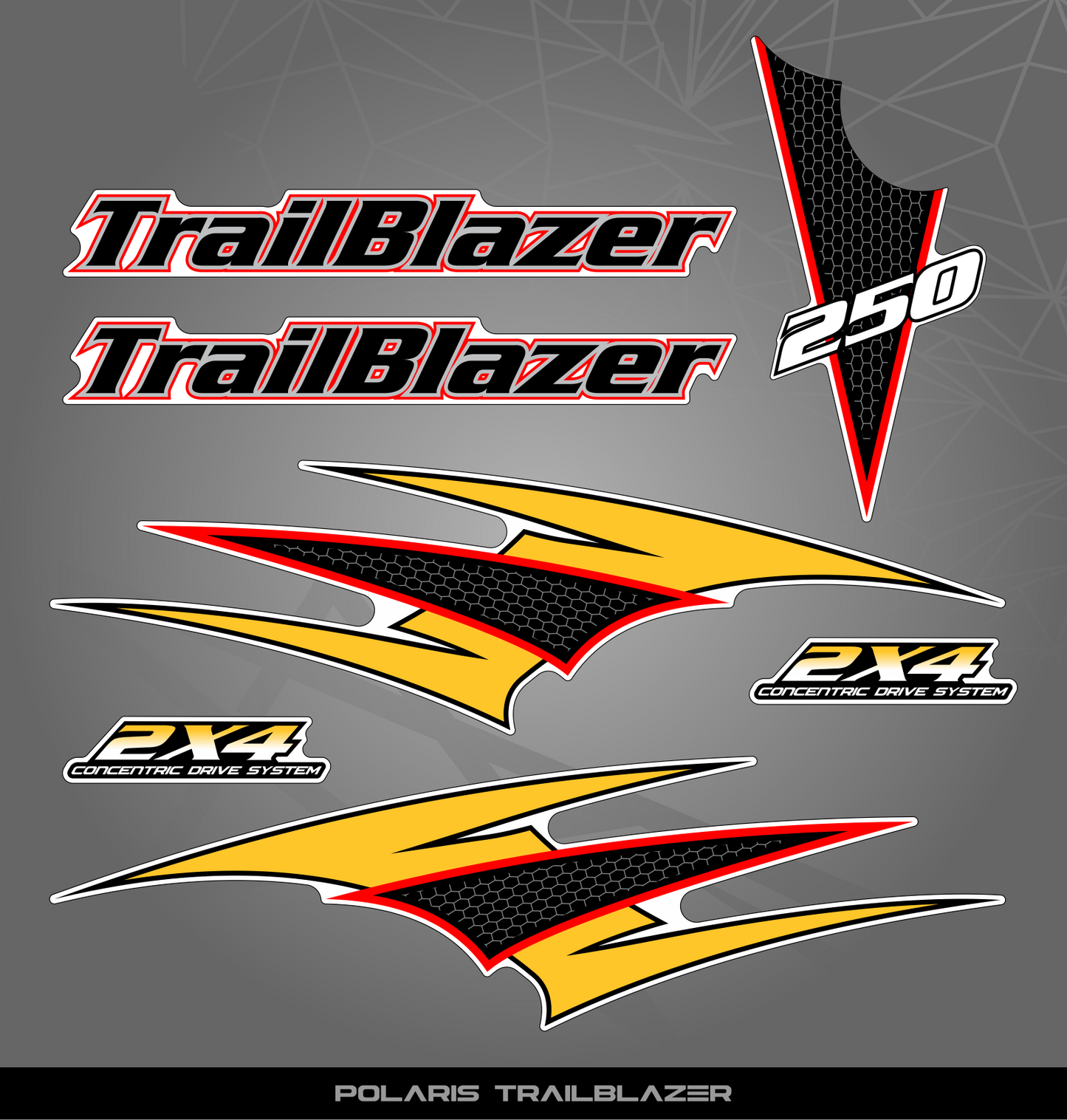 Partial Sticker Kit for Polaris Trailblazer 250