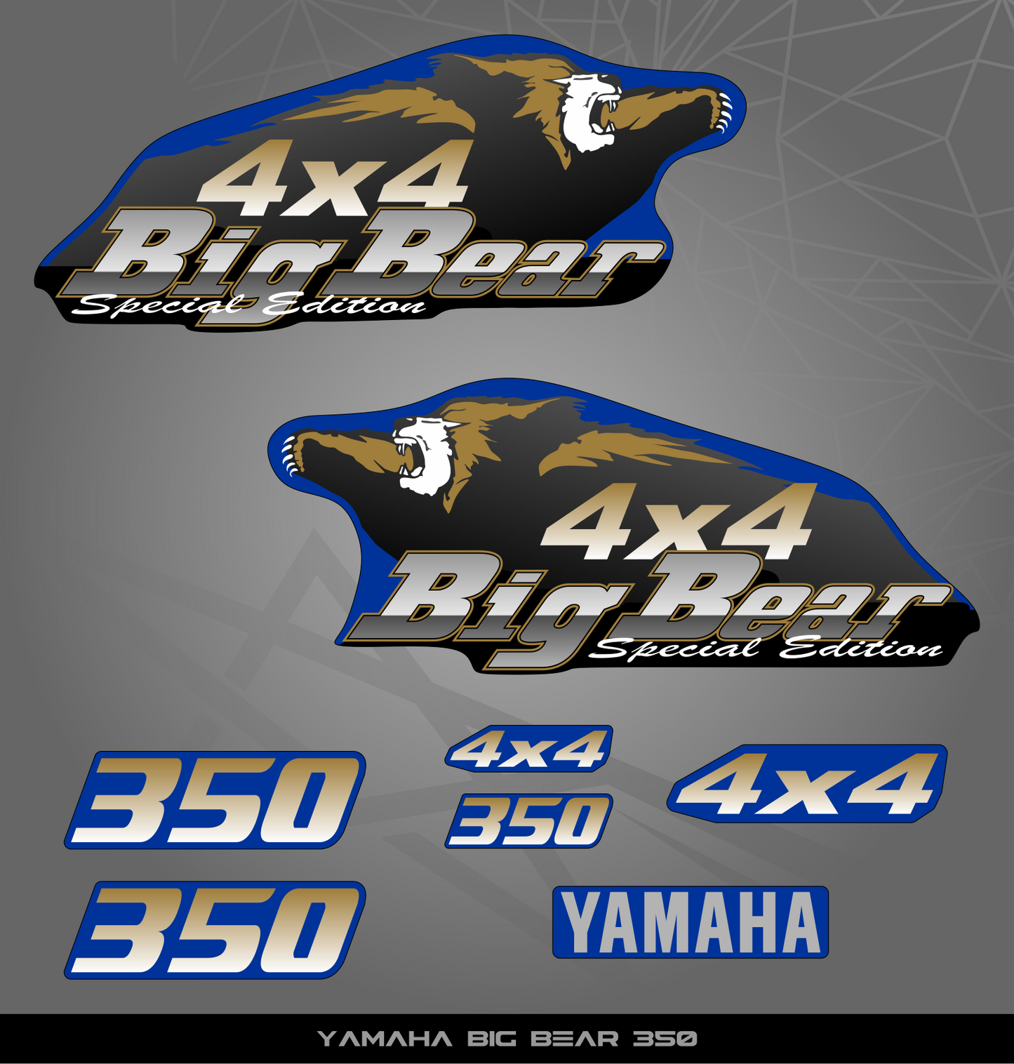 Partial Sticker Kit for Yamaha Big Bear 350