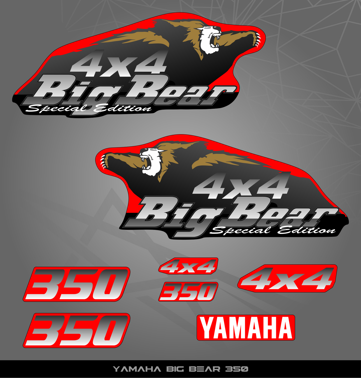 Partial Sticker Kit for Yamaha Big Bear 350