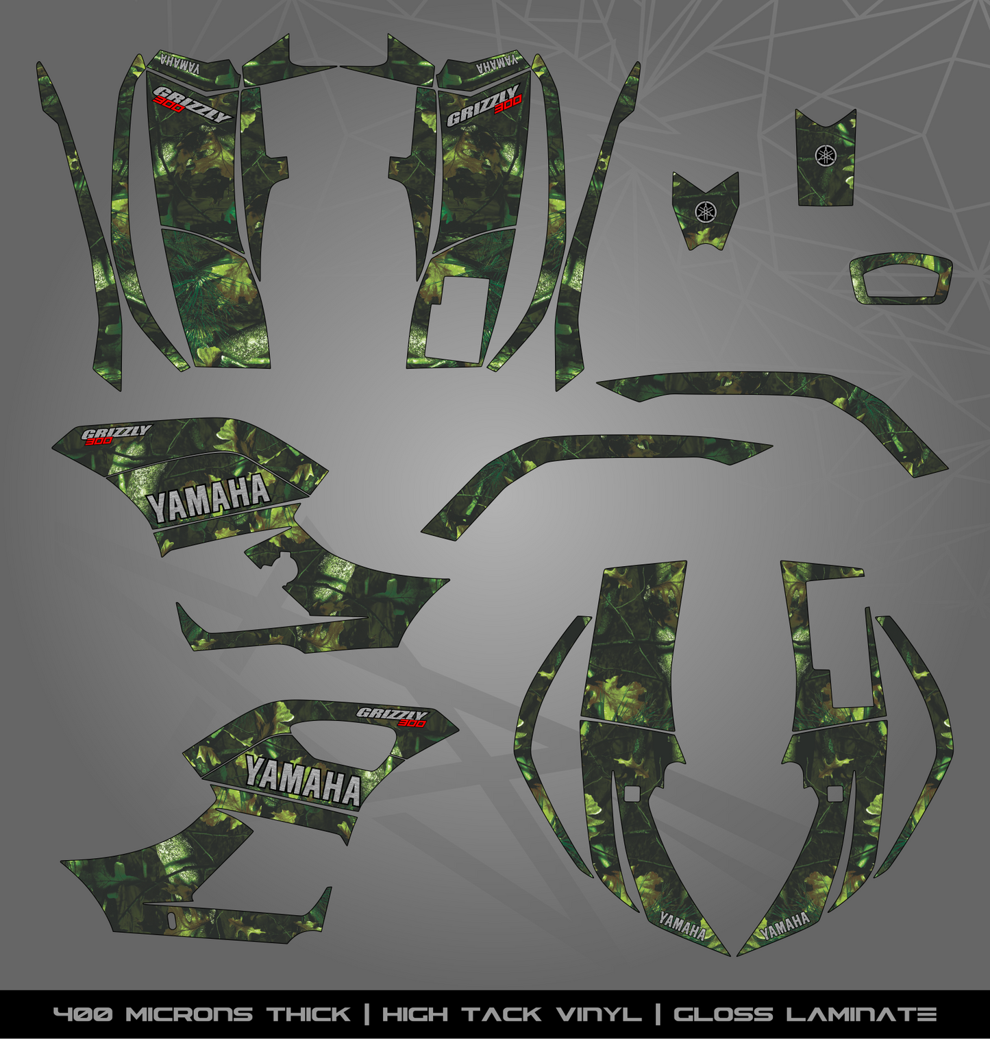 Full Sticker Kit for Yamaha Grizzly 300