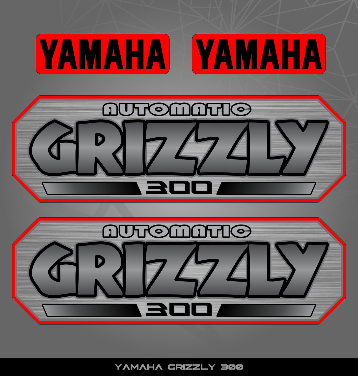 Partial Sticker Kit for Yamaha Grizzly 300