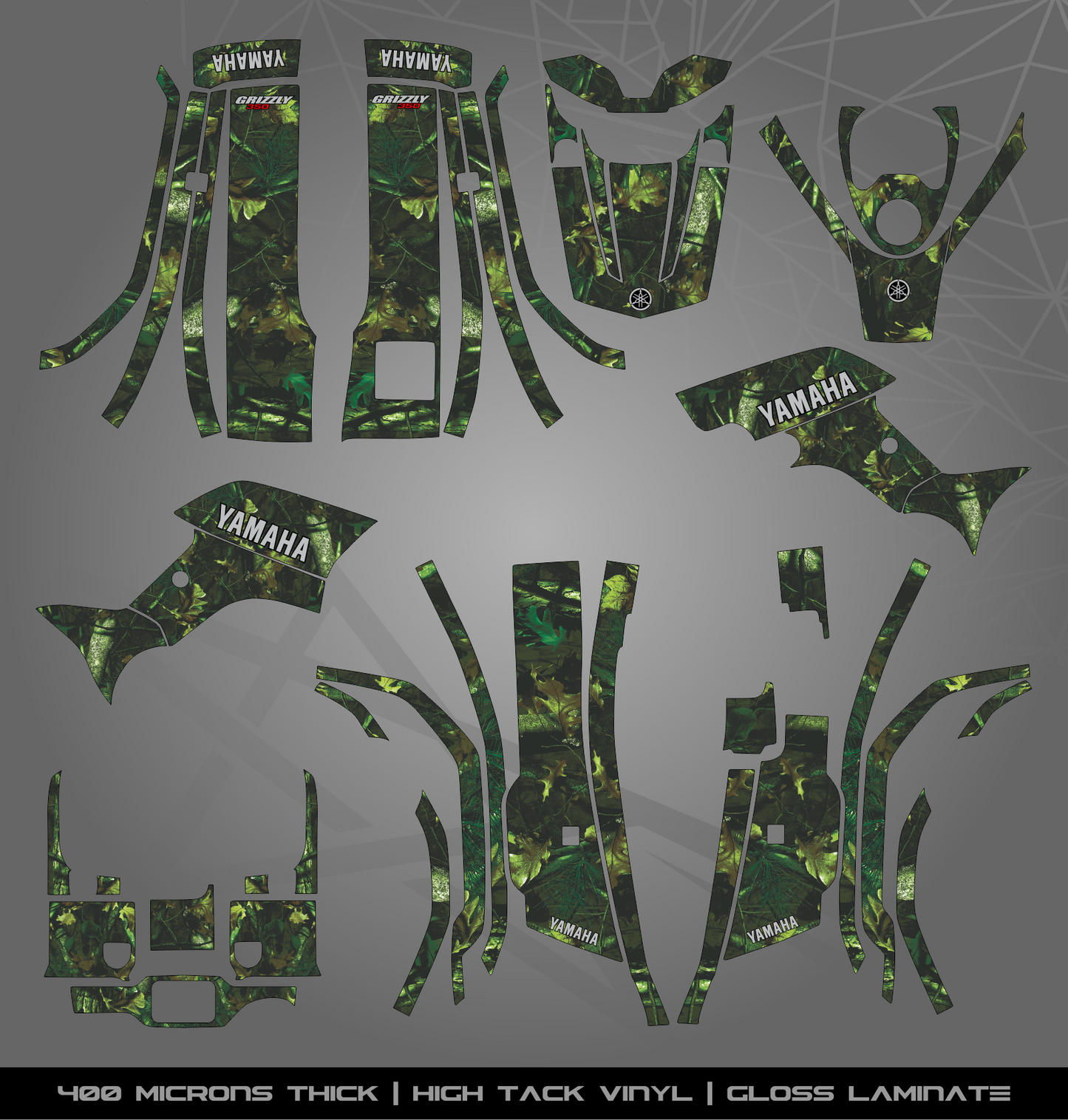 Full Sticker Kit for Yamaha Grizzly 350
