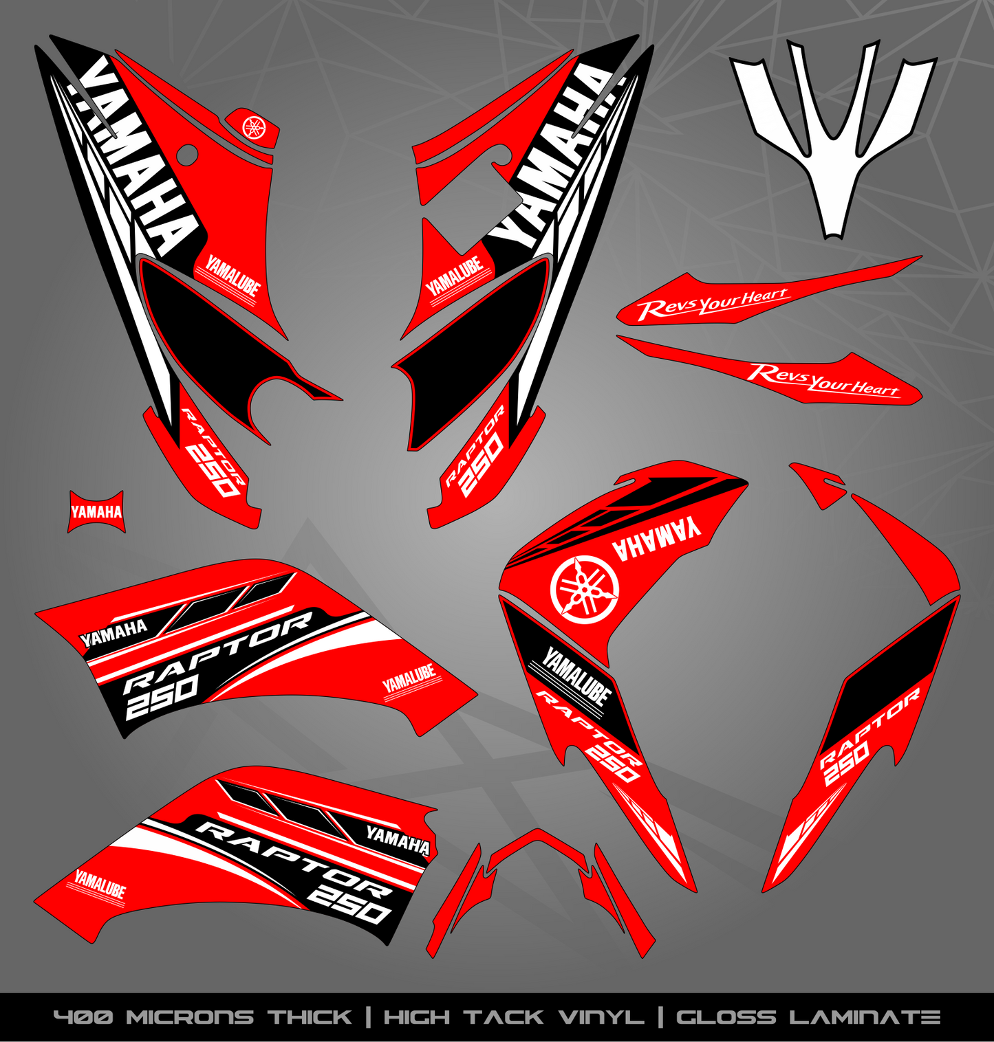Full Sticker Kit for Yamaha Raptor 250