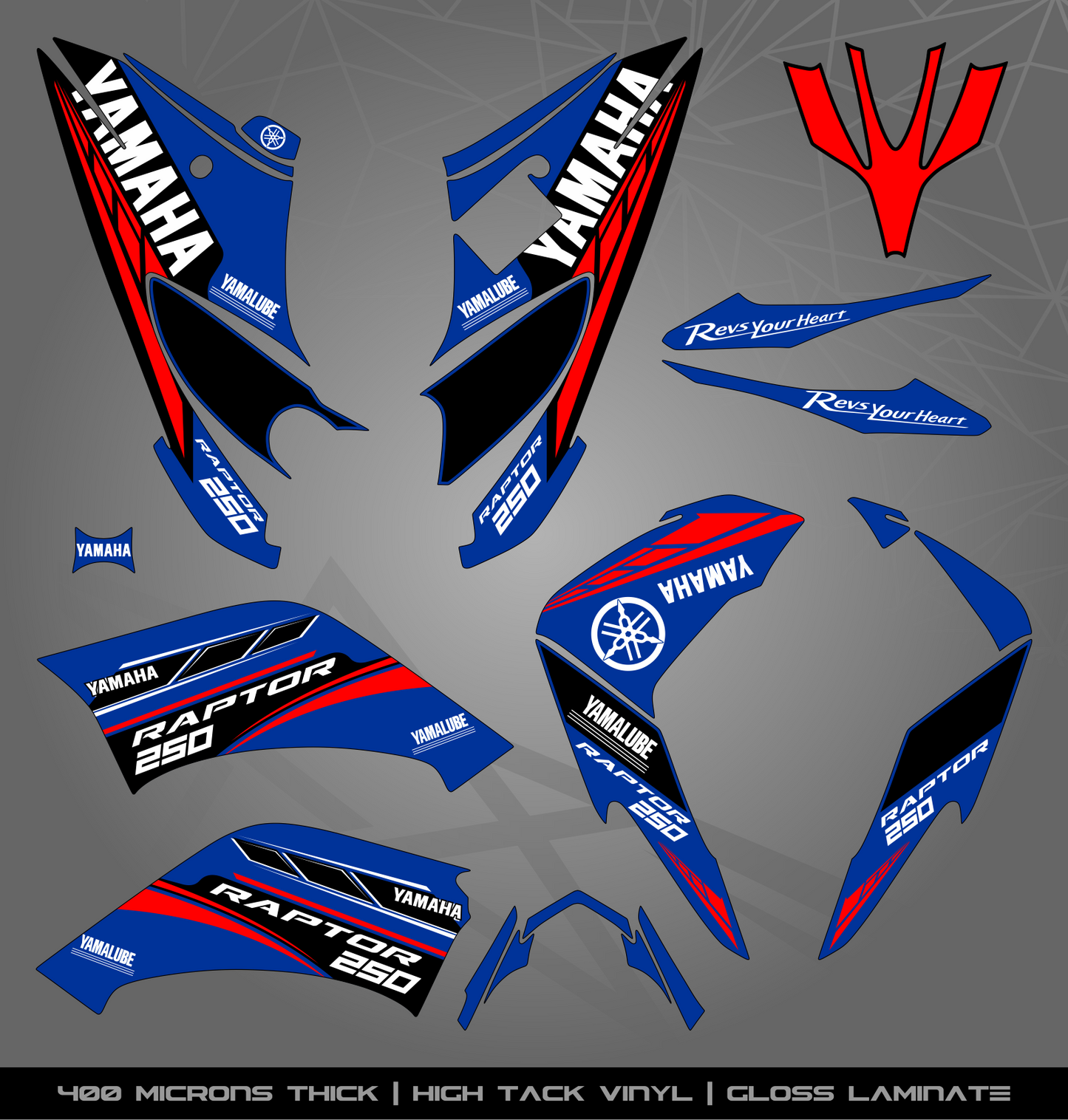 Full Sticker Kit for Yamaha Raptor 250