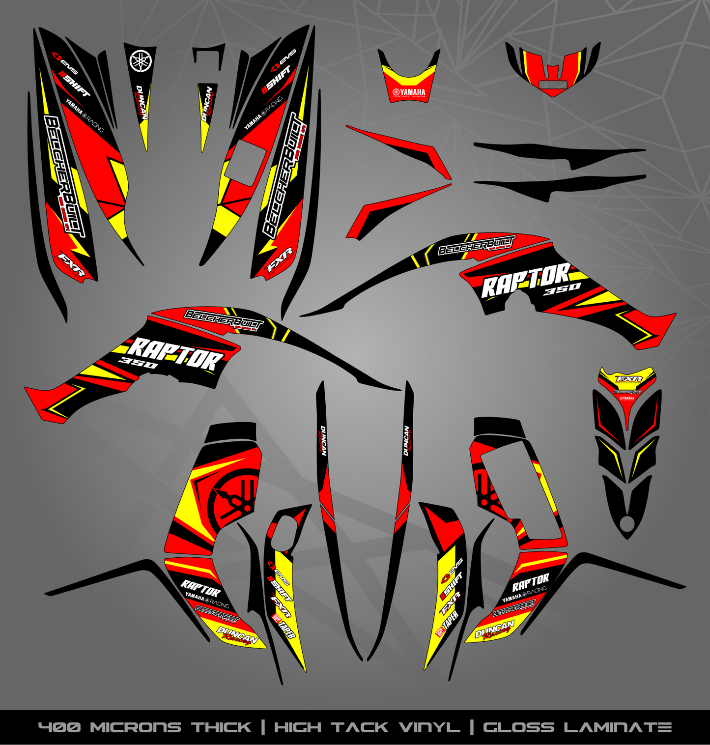 Full Sticker Kit for Yamaha Raptor 350