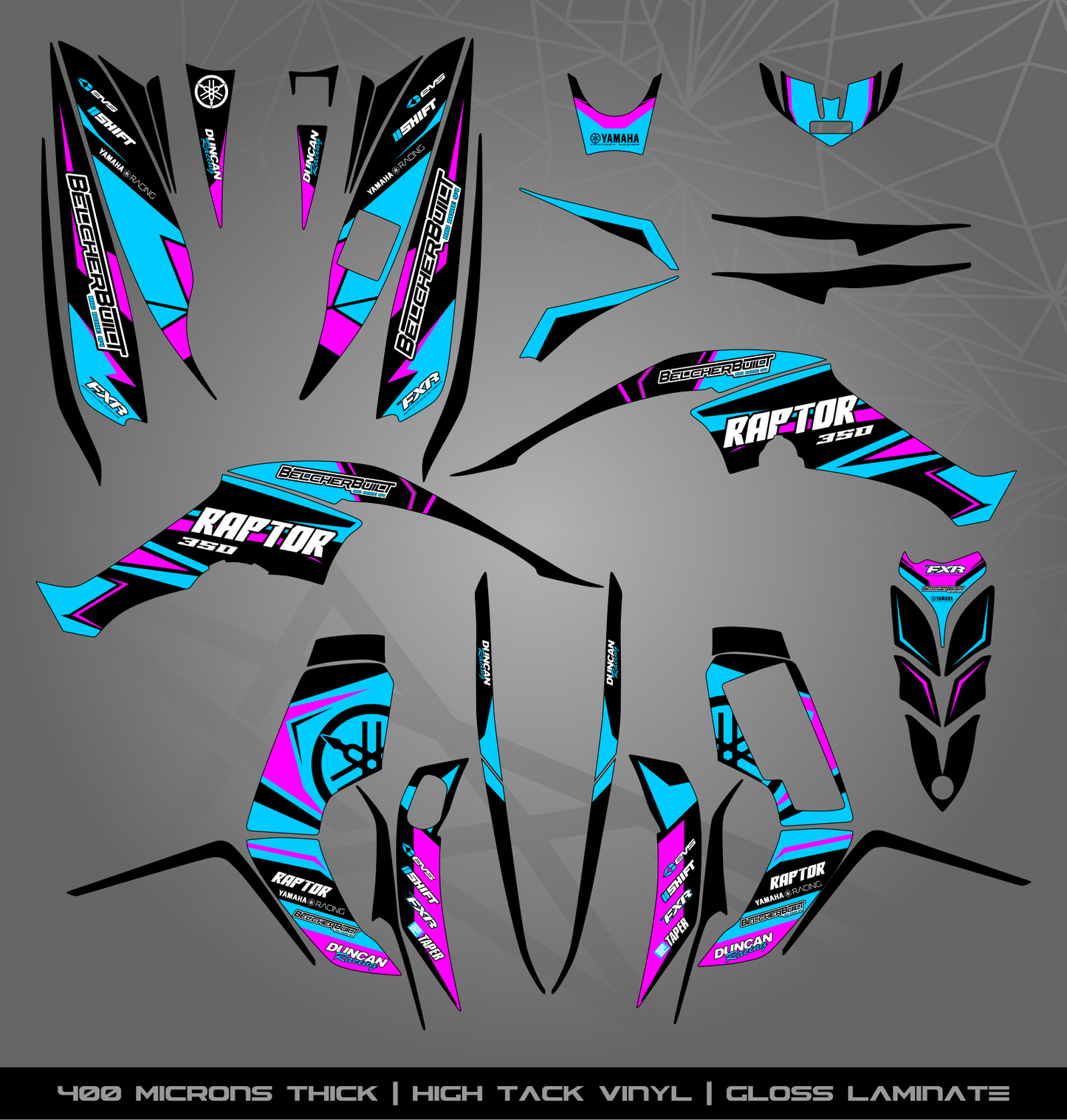 Full Sticker Kit for Yamaha Raptor 350