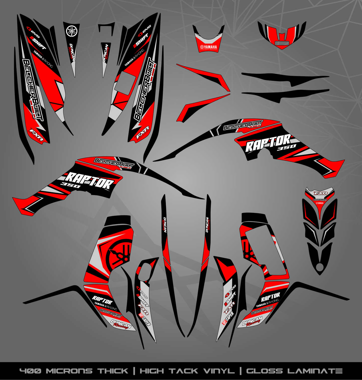 Full Sticker Kit for Yamaha Raptor 350