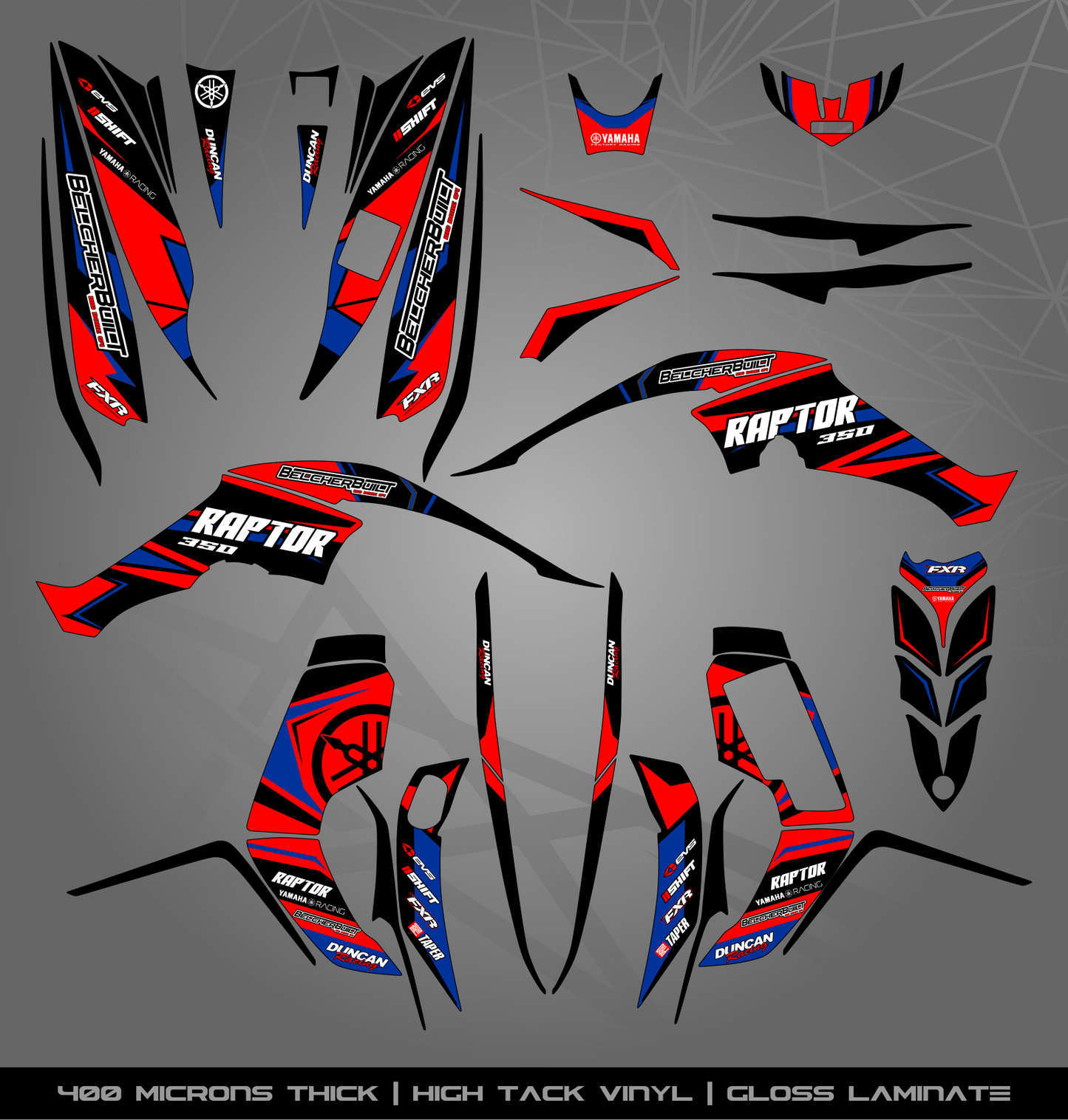 Full Sticker Kit for Yamaha Raptor 350