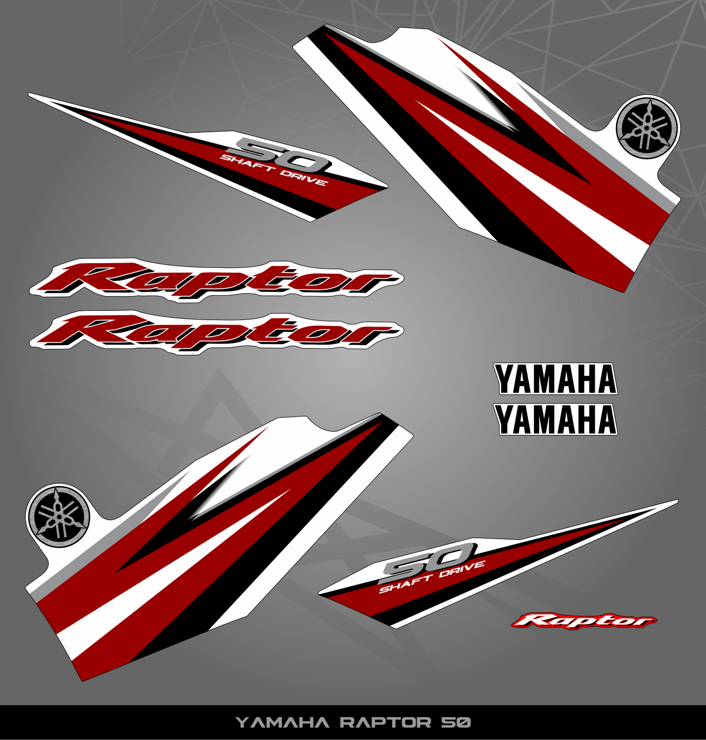 Partial Sticker Kit for Yamaha Raptor 50