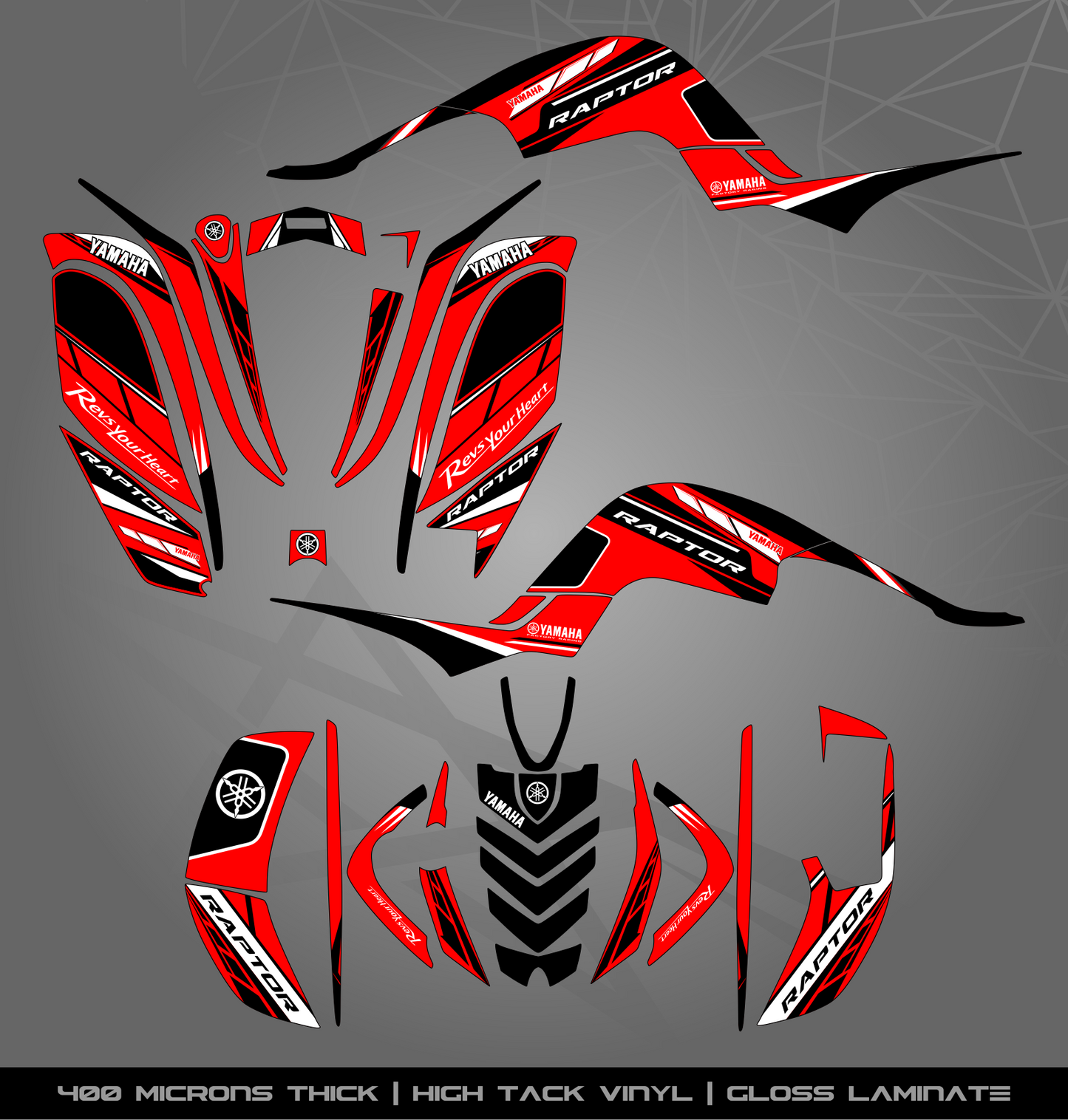Full Sticker Kit for Yamaha Raptor 660 R