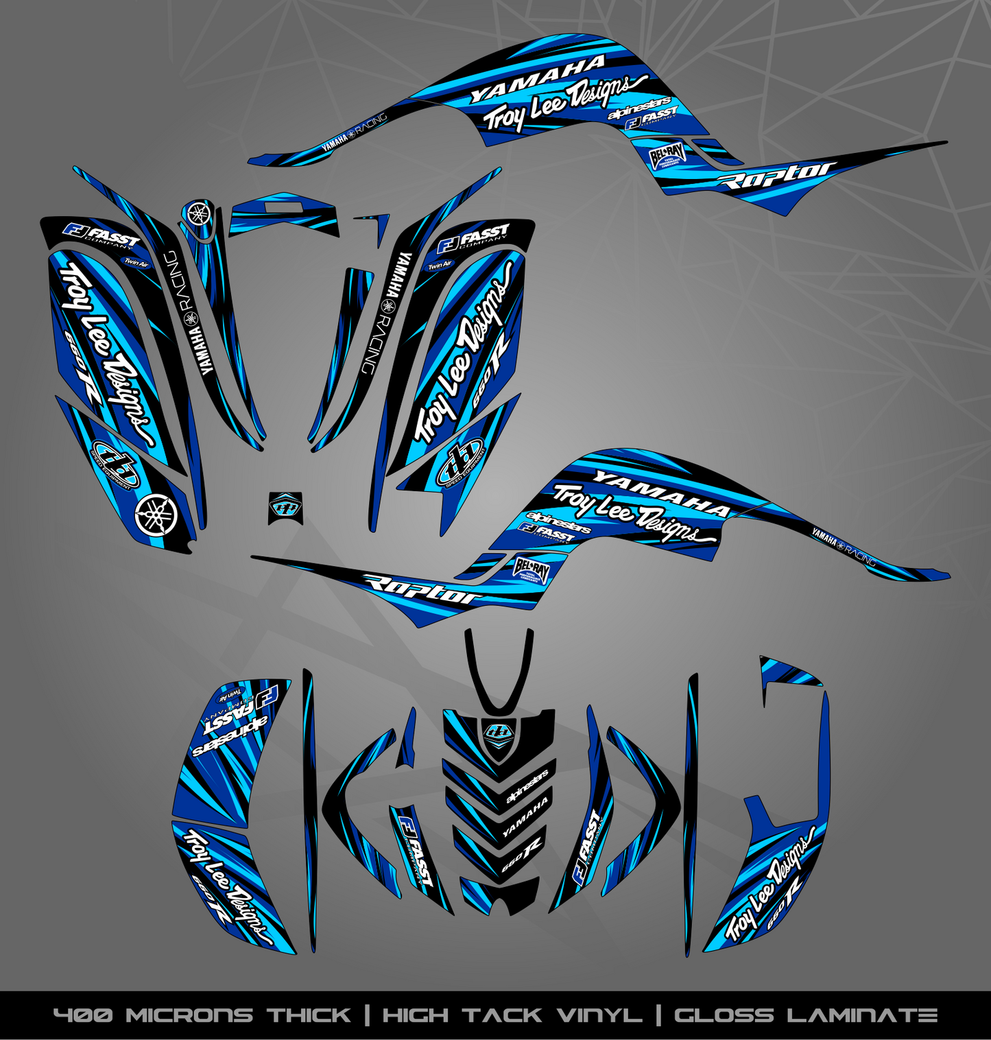 Full Sticker Kit for Yamaha Raptor 660 R