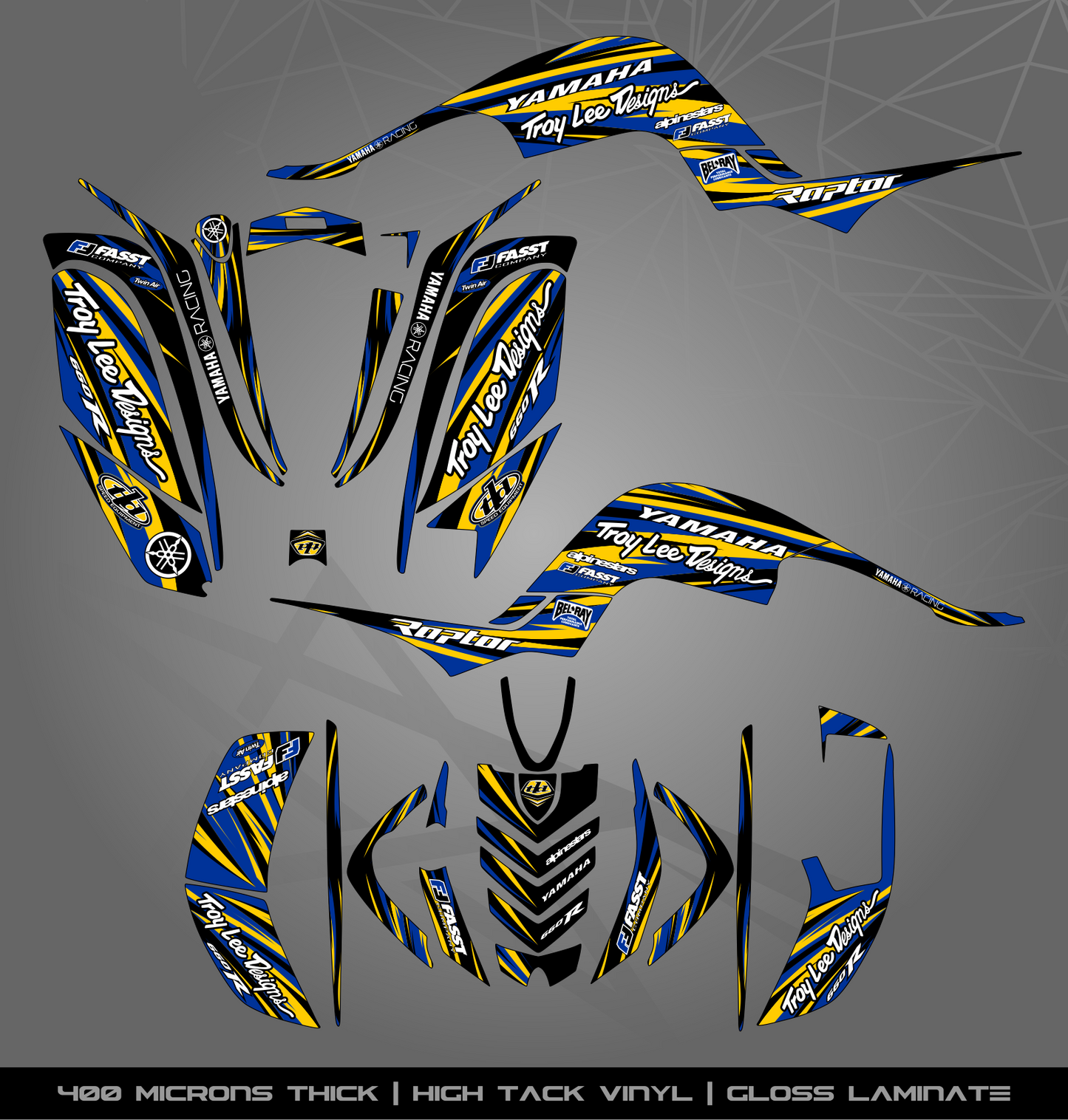 Full Sticker Kit for Yamaha Raptor 660 R